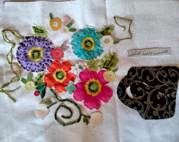 Beginner Embroidery Kit Garden Flowers Slow Stitch Nature Inspired Creative Project Gift Mom Mothers Day Relaxing Craft Daughter Anniversary