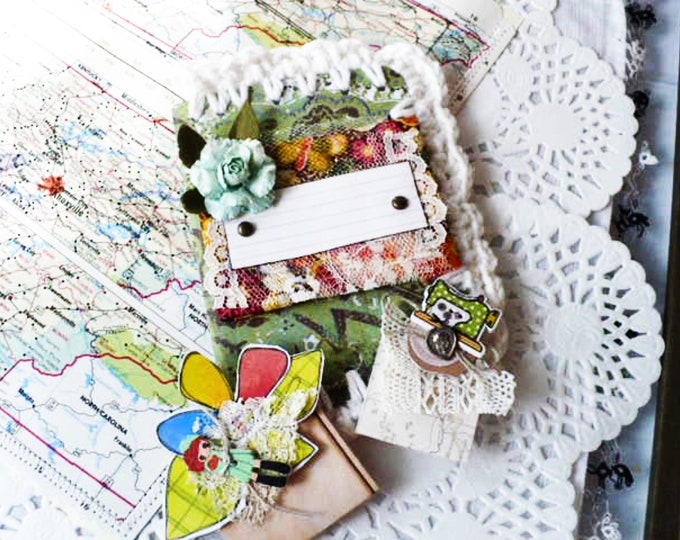 Handcrafted Pocket-Size Notebook Compact Journal for Travel Minimalist Daily Planner Small Gift for Writers and Artists