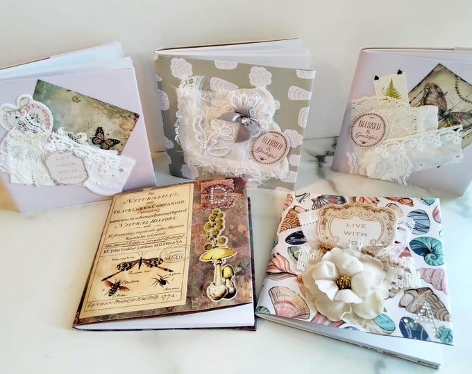 Handmade Journal Vintage Butterfly Notebook Personalized Journal Gift for Her Custom Monogram Writing Notebook Nature Sketchbook Prayer Book