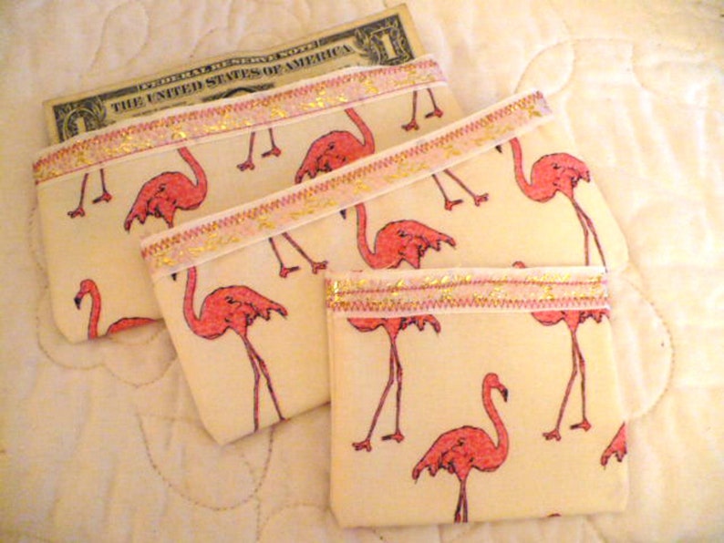 Flamingo Wallet Flamingo Coin Purse Money Holder Cash image 0