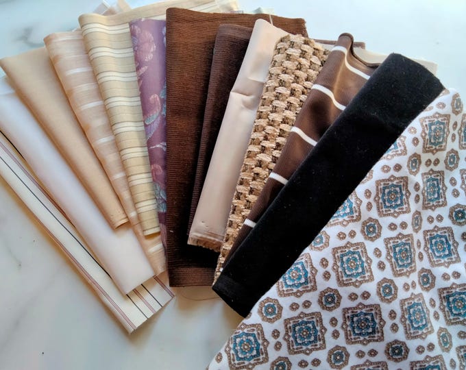 Assorted  Cotton Vintage Fabric  Flannel Quilting Slow Stitch Polyester Snippets Textiles Stripped Precut Sewing Fabric Corduroy Cutter