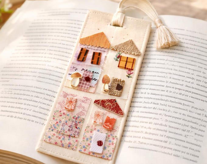 Tiny House Bookmark Slow Stitch Folk Art Kit