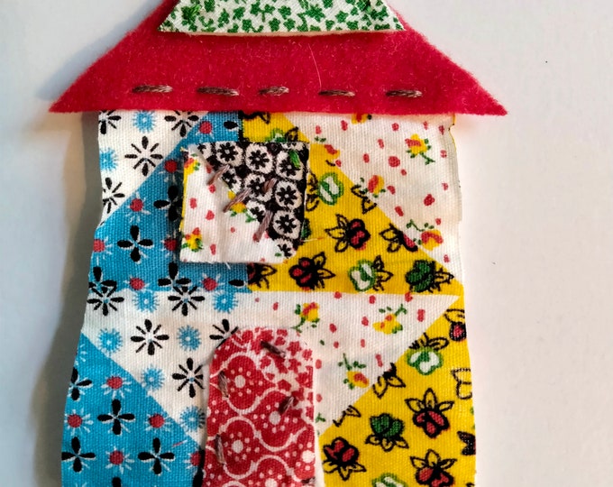 Slow Stitch Kit Quilted Cottage Housewarming Gift For Friend New Mom Mindfulness Gift Idea For Travel Craft Lover Cottage Style Decor