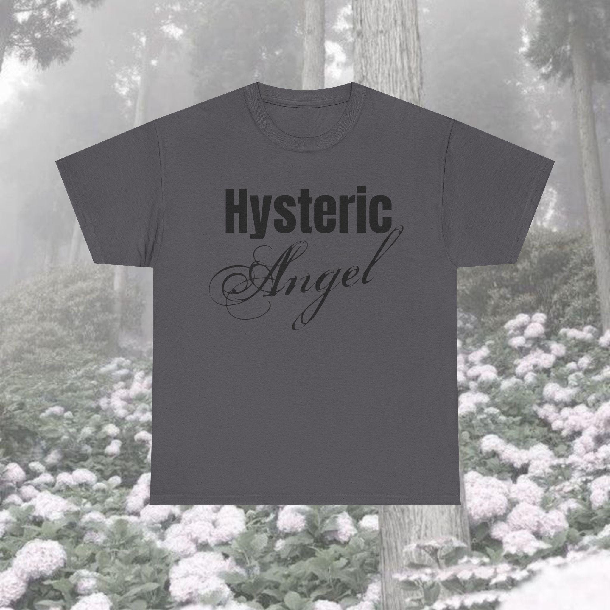 Hysteric Angel Coquette Graphic T-shirt, Funny Meme Streetwear