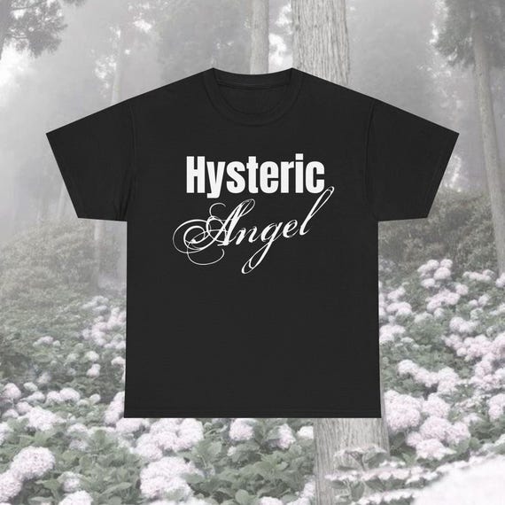 Hysteric Angel Coquette Graphic T-shirt, Funny Meme Streetwear