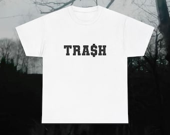 Trash Graphic T-Shirt, Funny Meme Y2K Opium Streetwear, Emo Y2k Tee, Grunge Aesthetic Alt Music Merch, Bladee DrainGang Playboi Carti Shirt