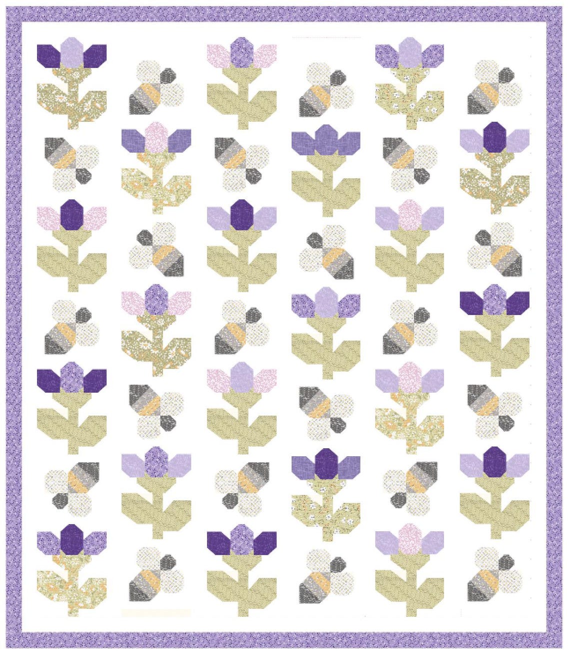 Butercup Pattern What's up Buttercup Quilt Pattern With Flowers and Bumble Bees. - Etsy