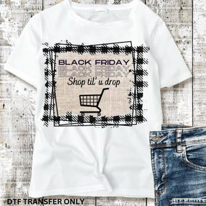 ブラックフライデーのショッピングカート画像 DTF 転写ホットピールマットフィルム プレス準備完了