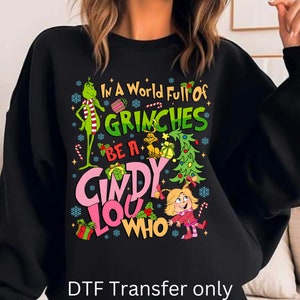 Be a Cindy! Christmas DTF transfer hot peel matte film Ready to press