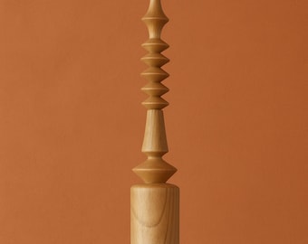 Bespoke Walnut Wood Pendant Lamp - Artisan Lathe Turned Lighting