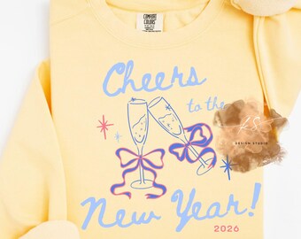Cheers to the New Year 2026 PNG — Digital Download