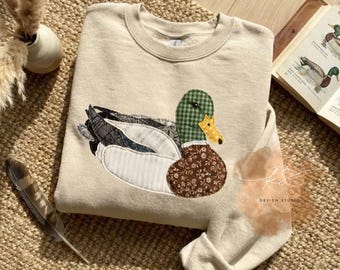 Patchwork Mallard Duck DTF Sweatshirt