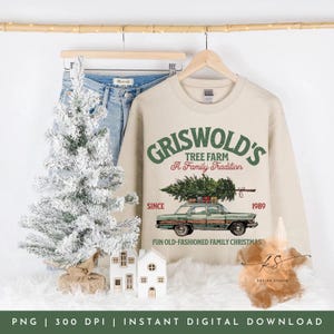 Fazenda de árvores de Natal Griswold PNG: Gráfico de férias em família (download digital em miniatura)