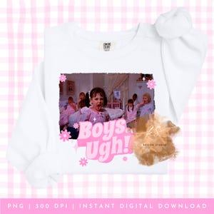 Boys.. UGH! Valentines PNG Design- DTF, Trendy Vday Design, Little Rascals Digital Download