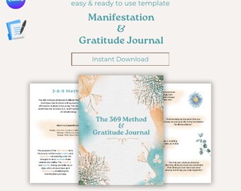 369 Manifestation Journal, 369 method, Law of Attraction journal, 369 manifestation method, LOA planner, Manifestation techniques, Gratitude