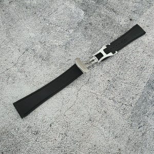 Marine Pro Deploy FKM Rubber Watch Strap 20mm 21mm 22mm Black image 8