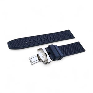 Correa de reloj de caucho FKM con cierre desplegable de acero inoxidable imagen 10