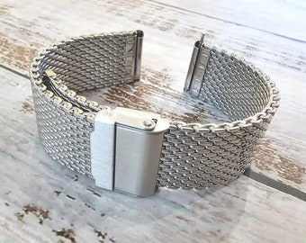 Hochleistungs-Haifisch-Mesh-Uhrenarmband, 316L Edelstahl
