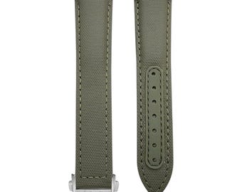 Sailcloth Deployment Watch Strap: Green, Quick Release - 20mm 22mm