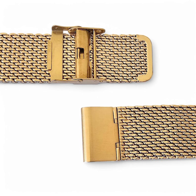 Vergoldetes Haifisch Mesh Uhrenarmband Band, 18 mm-22 mm Bild 10