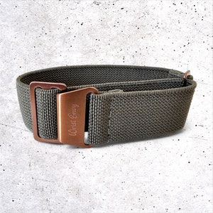 Bronzen PVD-elastisch nylon Marine Nationale horlogebandband 20 mm 22 mm groen