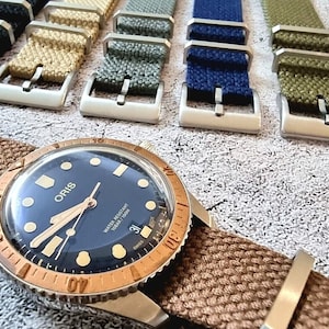 Premium geweven zacht katoen-nylon militair horlogebandje legerband 20 mm 22 mm