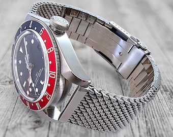 Cinturino Ewatchparts Senza Logo Cinturino Jubilee Per Orologio TUDOR PRINCE OYSTERDATE 19 Mm - Acciaio Inox Pesante - Alta Qualità Rolex Thunderbird - Foto 5