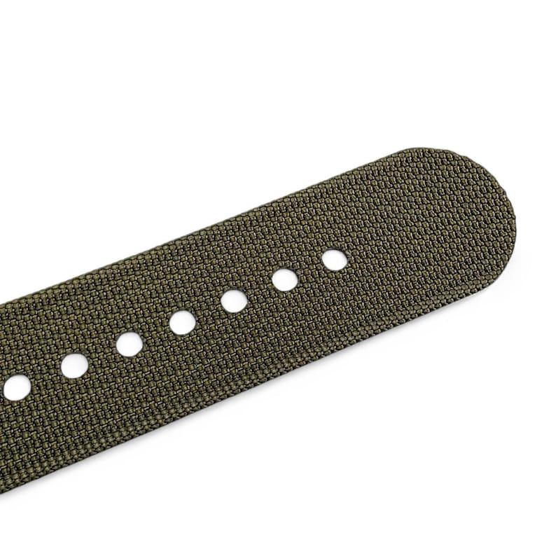 Black Buckle Ribbed Nylon Watch Strap Band Military Divers 20mm 22mm image 10