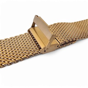 Vergoldetes Haifisch Mesh Uhrenarmband Band, 18 mm-22 mm Bild 4