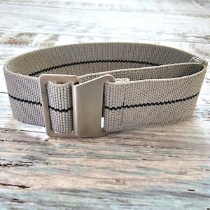 Bracelet de montre Marine Nationale en nylon élastique parachute 18 mm 20 mm 22 mm gris noir