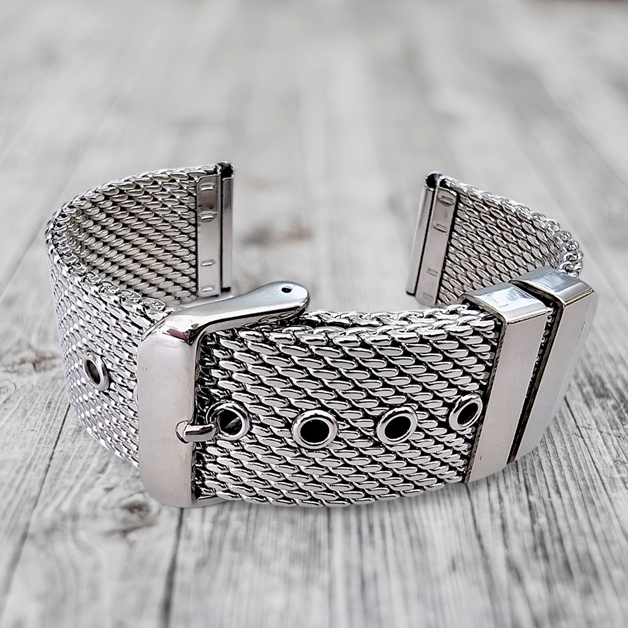 Shark Mesh Thick Bracelet 316L Stainless Steel Watch Strap