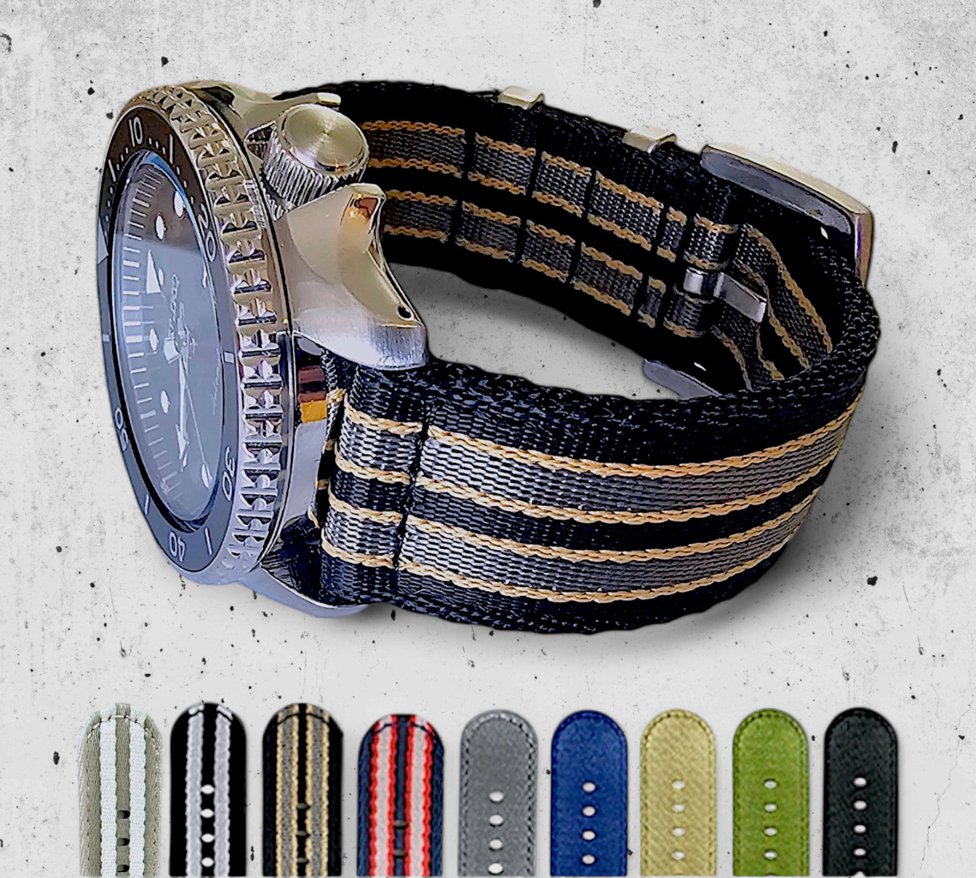 Two piece canvas watch strap hotsell