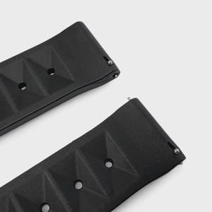 Correa de reloj de caucho FKM con diseño de gofre (20 mm y 22 mm), color azul imagen 9