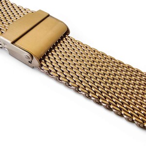 Vergoldetes Haifisch Mesh Uhrenarmband Band, 18 mm-22 mm Bild 5