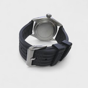 Correa de reloj de caucho FKM con diseño de gofre (20 mm y 22 mm), color azul imagen 6