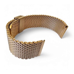 Vergoldetes Haifisch Mesh Uhrenarmband Band, 18 mm-22 mm Bild 8