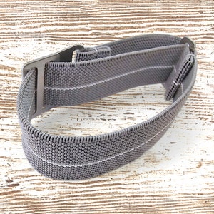 Cinturino elastico in nylon francese Marine Nationale per orologio militare 20 mm 22 mm grigio bianco a righe
