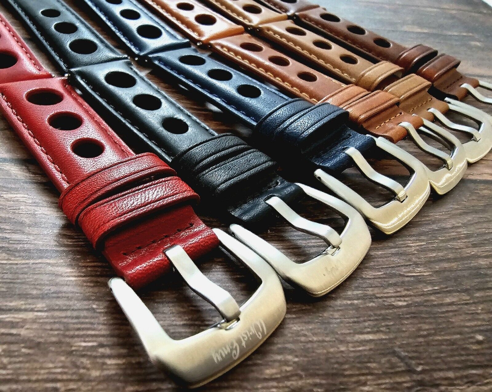 Horween Dublin Leather Rally Racing Watch Strap Band 18mm 20mm 21mm 22mm