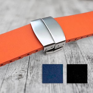 Premium FKM Gummi Zuschnitt Zuschnitt Einteilung Uhrenarmband Band Herren Taucher 20mm 22mm XL