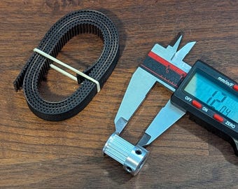 12mm/15mm Pulley + Belt - Upgrade for OSSM or 8mm motor shaft | Curated Hardware Kit