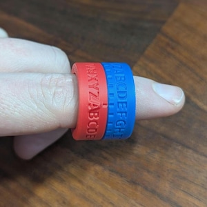 CipherFidget Decoder Ring - 3D Print Caesar Cipher
