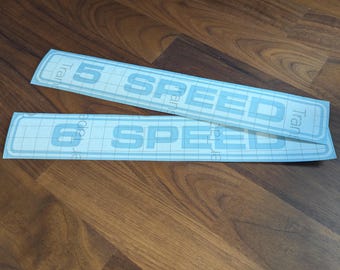 Classic Tailgate Decal 5 SPEED or Other Text | Vinyl