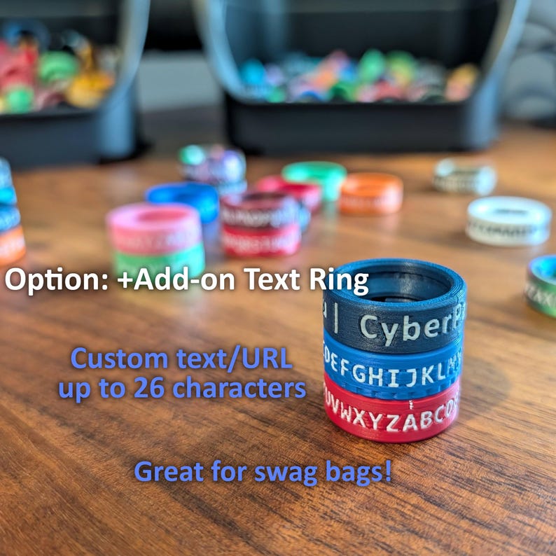 CipherFidget v2 - Decoder Ring Bundle | Mix & Match 3D Printed STEM Fidget Toy | Classroom Cryptography Kit | Secret Code Spy Rings Bulk image 5