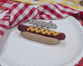 Customizable Hot Dog Place Card | 3D Print
