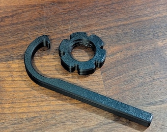 24mm "Hex Flower" Jam Nut and Tool - For OSSM or other M24x3 Thread | 3D Print Kit