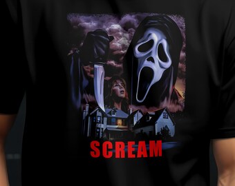 Scream Movie T-shirt, Retro 90's, Vintage Movie Poster, Fan Horror Apparel