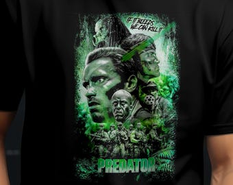 Predator T-Shirt, Arnold Schwarzenegger Retro 90's, Predator Movie Shirt, For Fans