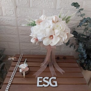 Magnolia rose, bouquet de magnolia, conception de bouquet rose, bouquet de la mariée, bouquet de mariage, bouquet de demoiselle d&#39;honneur,