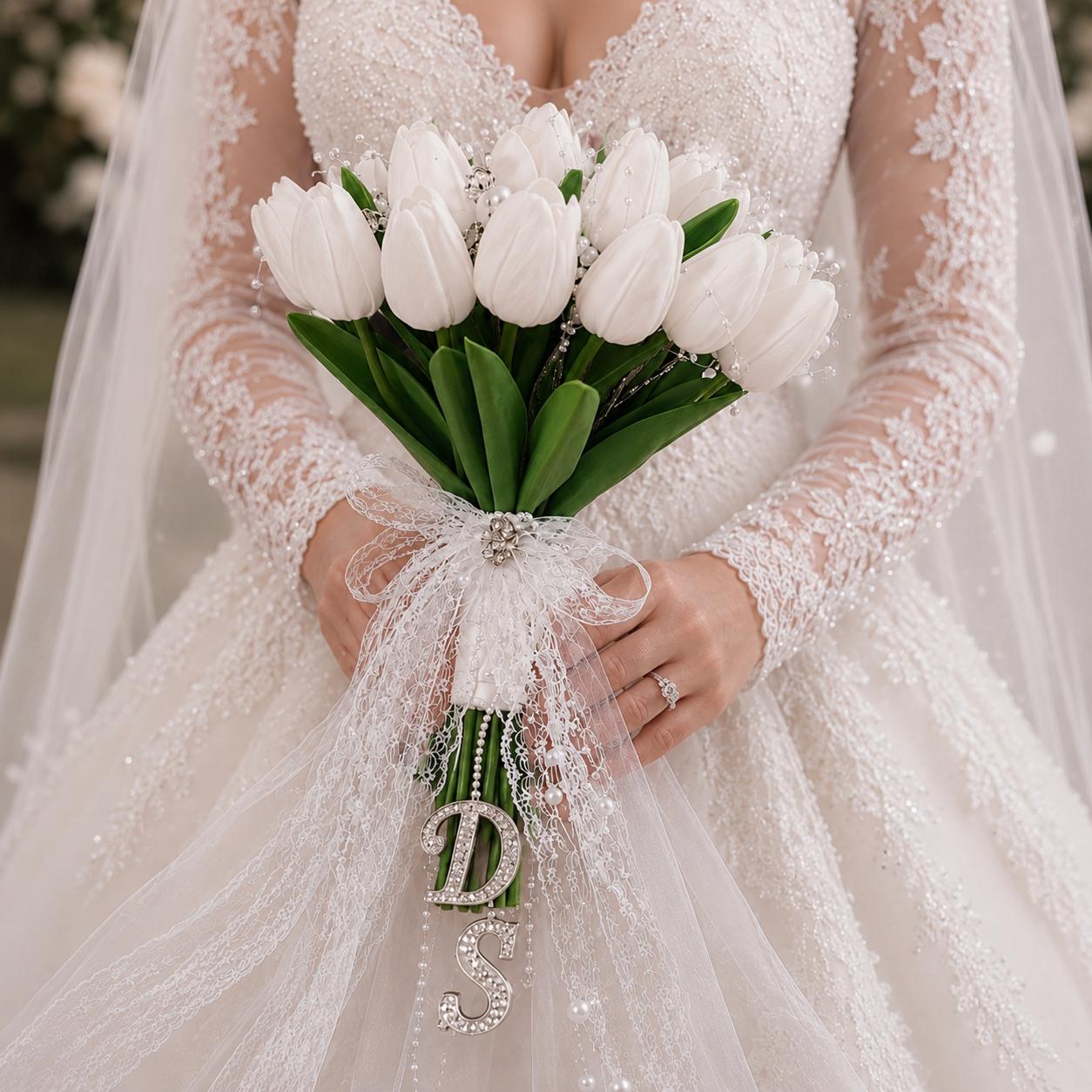 Personalized Initial Bridal Bouquet