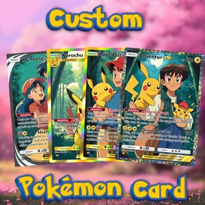 Carte Pokémon | Carte Pokémon personnalisée | Cadeau personnalisé | Commission Cartes Pokémon | Cadeau Pokémon | Portrait personnalisé | TGC | Cadeau pour amis